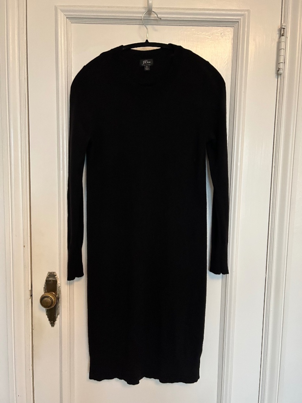 J. Crew Black Sweater Dress 100% Cashmere Size Medium